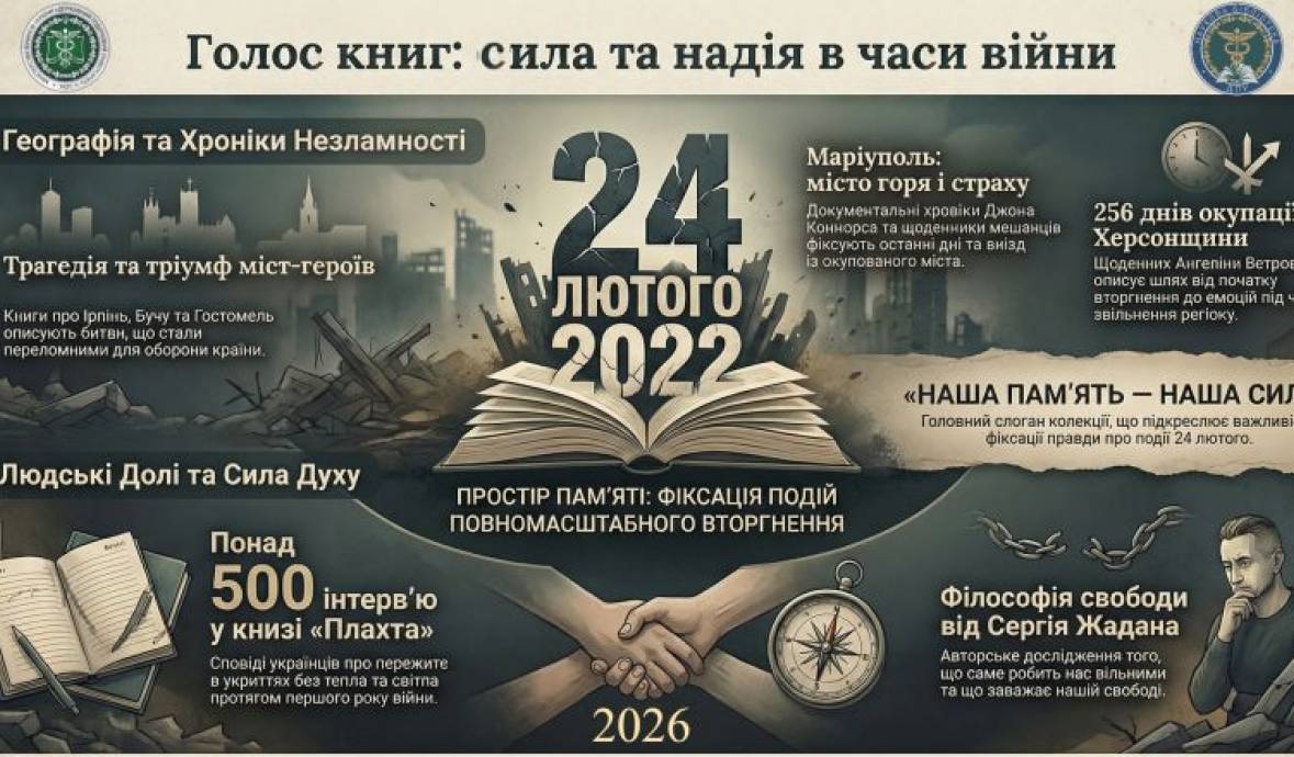 Тематична книжкова виставка та відеопрезентація до Дня початку повномасштабної війни в Україні